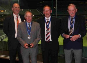 JimLambertMedal2015_PiercePhelan(Treasurer)_BarryTaylor_PeterWright_JackWalsh